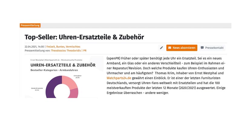 Uhren-Ersatzteile & Zubehör